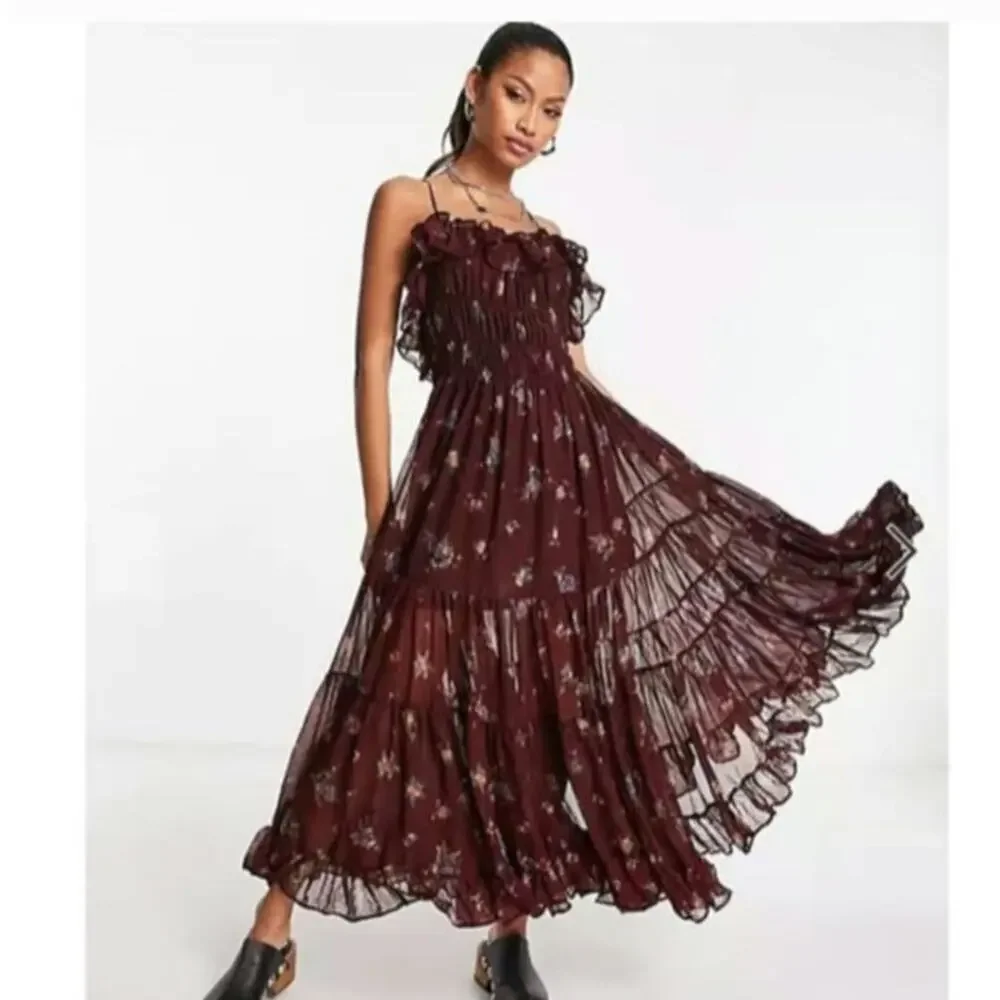 Free People Cloud Nine Maxi Dress, sz Small